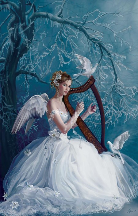 Ангел с арфой