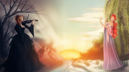 Девушка скрипка