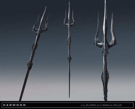 Трезубец аквамена арт