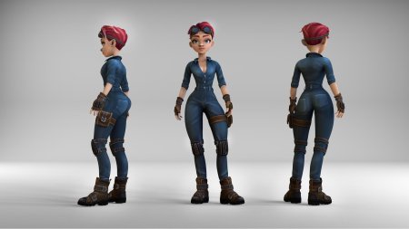 Девушка механик арт