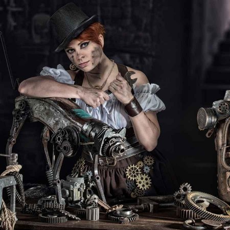Девушка в стиле стимпанк