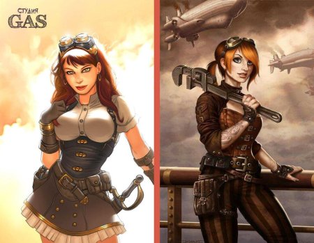 Девушка стимпанк арт