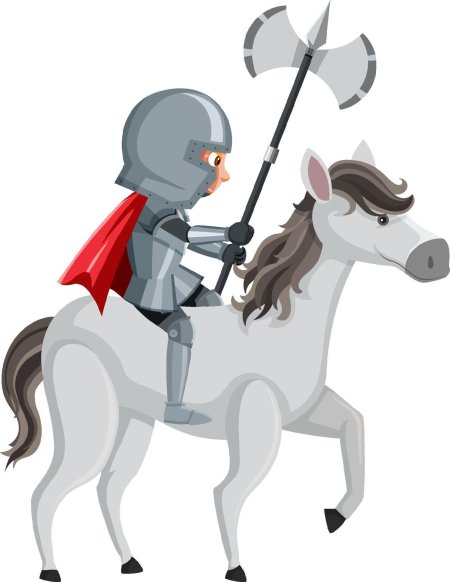 Рыцарь на коне бесплатно векторная графика