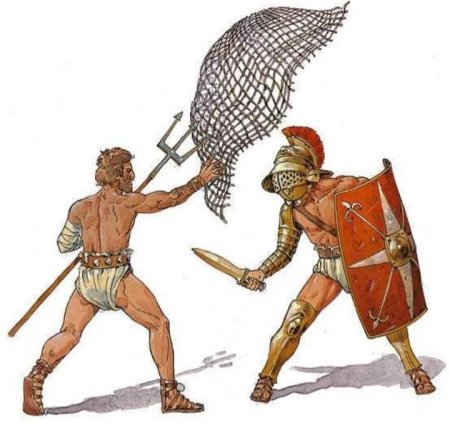 Римский гладиатор ретиарий