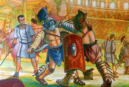 Гладиаторские бои в древнем риме