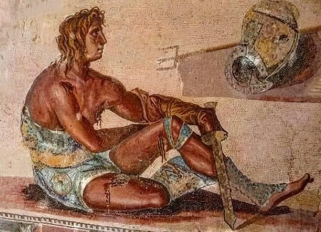 Древний рим гладиаторские бои мозаика