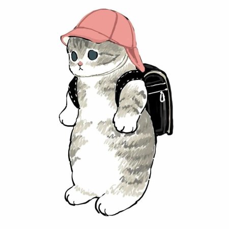 Котик в костюме рисунок