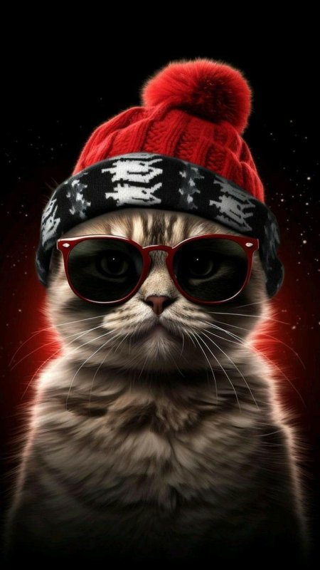 Кот в очках крутой