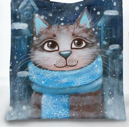 Зимние коты рисунки