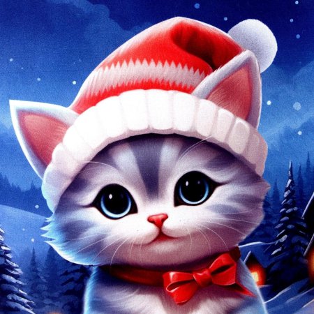 Круглый котенок