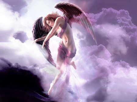 Девушка ангел с крыльями