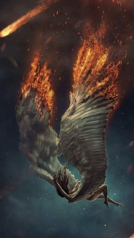 Ангел с горящими крыльями