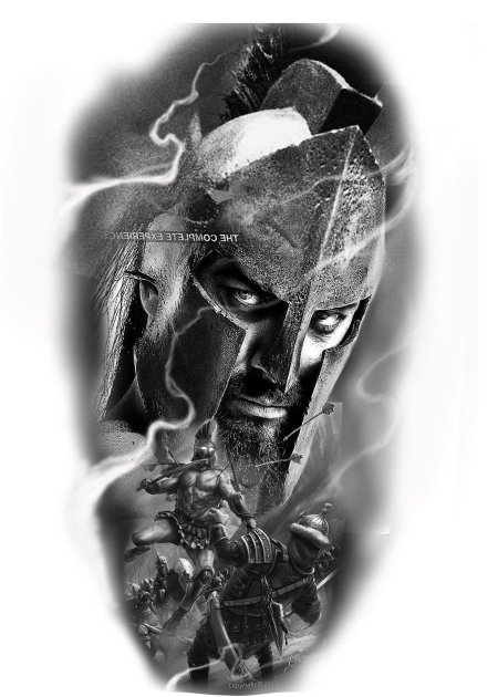 Царь леонид спарта тату