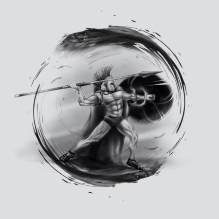 Ахиллес тату эскизы