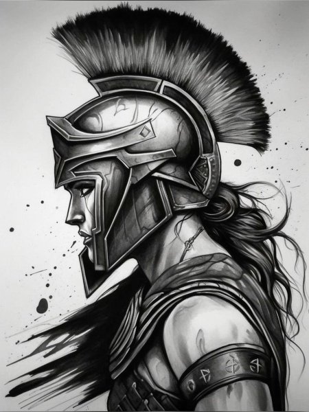 Спартанский воин тату эскизы