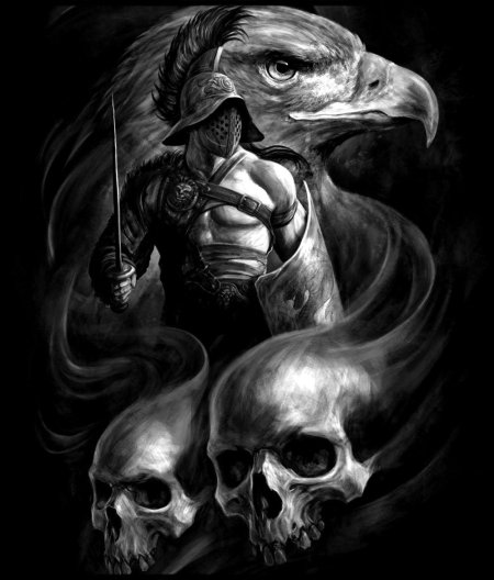 Тату эскиз воин