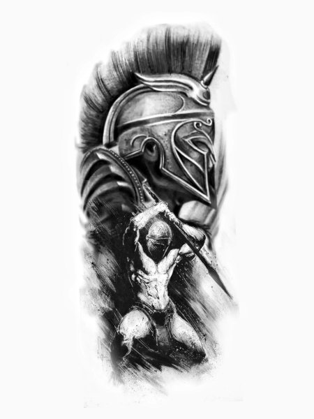 Эскиз тату гладиатор