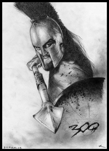 Эскиз спартанец