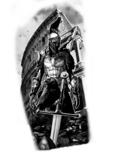 Тату гладиатор эскиз