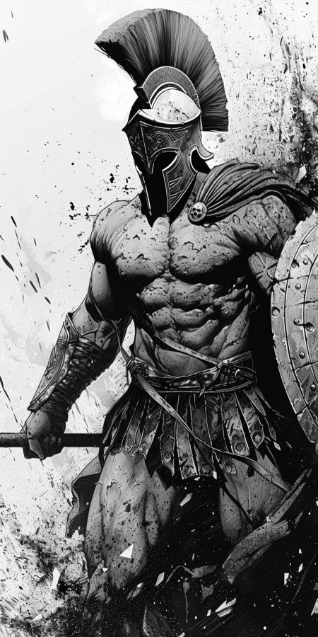 Тату эскиз гладиатор