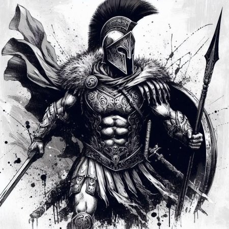 Воин тату эскиз