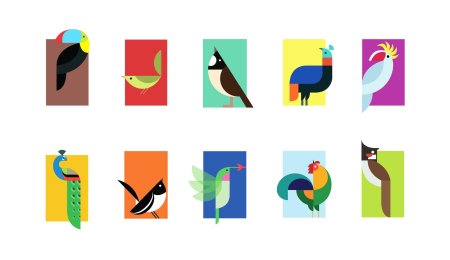 Стилизованные птицы