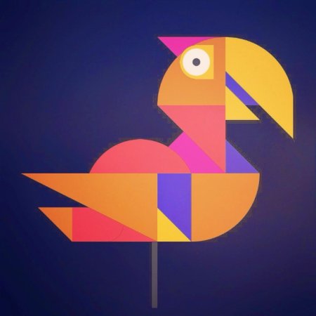 Домашние птицы из геометрических фигур