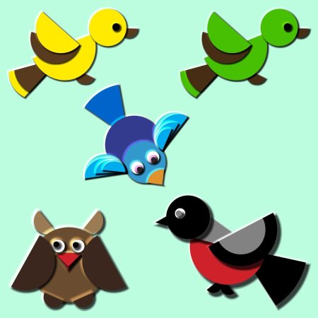 Аппликация птица