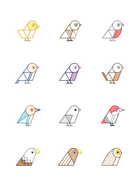 Геометрические птицы