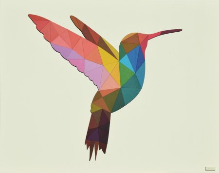 Птица из геометрических фигур