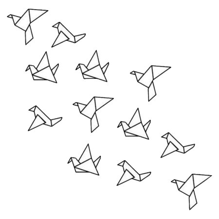 Птица оригами