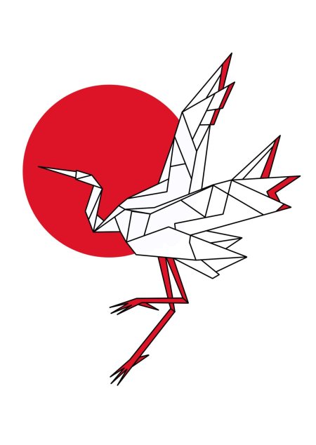 Стилизованный журавль