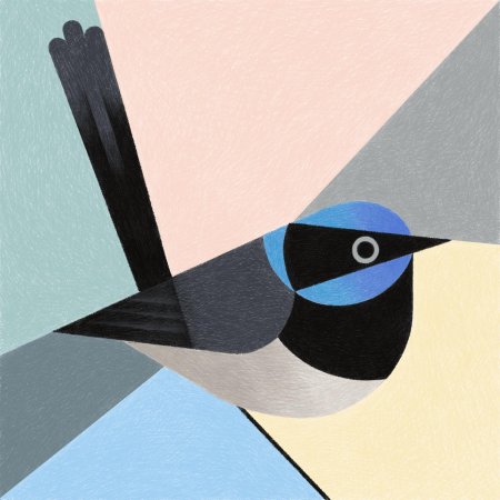 Птица из геометрических фигур