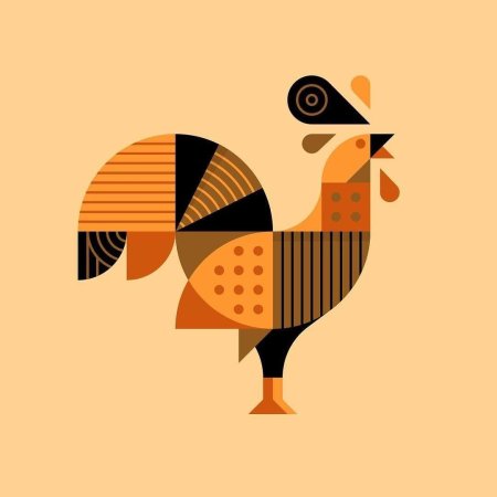 Стилизованные петухи