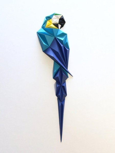 Попугай ара паперкрафт