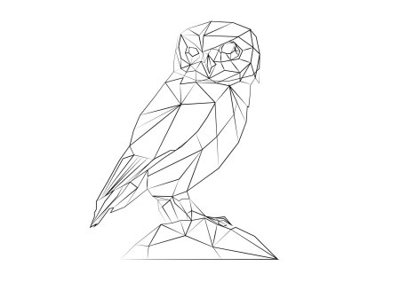 Сова геометрический рисунок