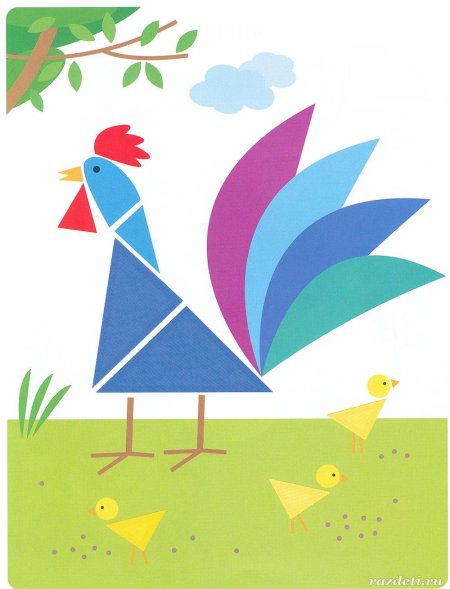 Аппликации из геометрических фигур