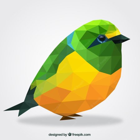 Птица геометрическими фигурами