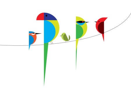 Стилизованные птички