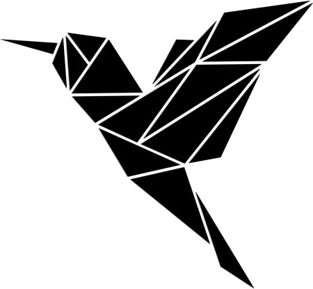 Птица из геометрических фигур