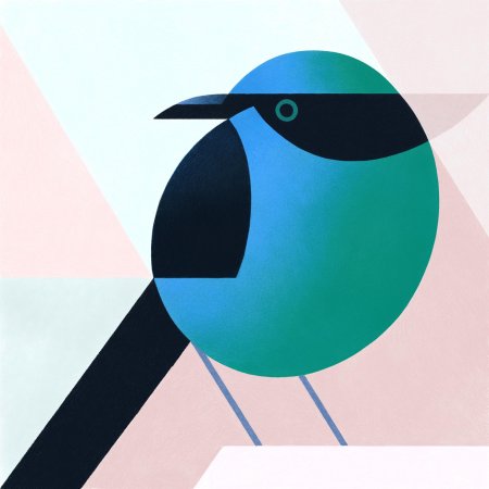 Птица из геометрических фигур