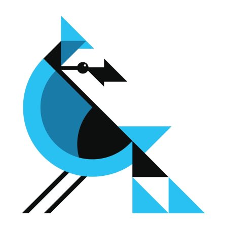 Птица из геометрических фигур