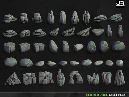 Stylized rock asset