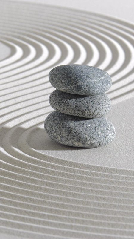 Камни на песке дзен
