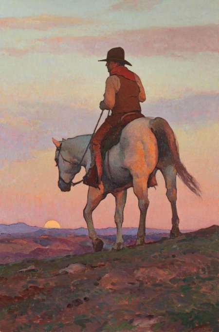 Вестерн всадник живопись
