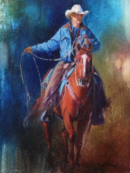 Американская живопись родео ковбой