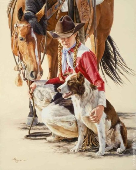 Американская живопись родео ковбой