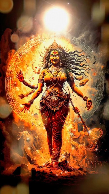 Многорукая индийская богиня