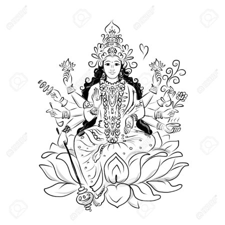 Богиня лакшми вектор