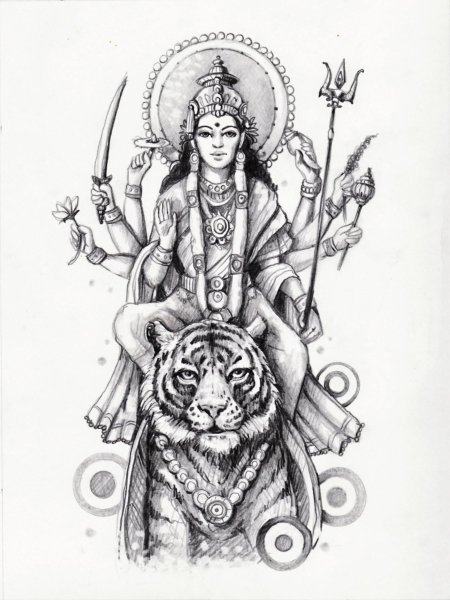 Дурга кали тату